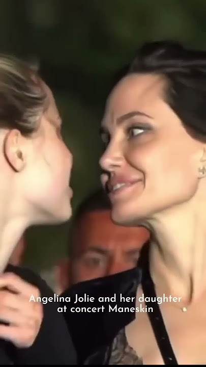 Angelina Jolie and Shiloh at concert of Maneskin #shorts #angelinajolie #maneskin #shiloh