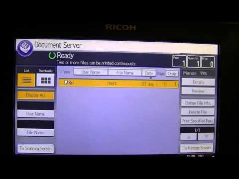 Training | Document Server - Retrieving Documents on Ricoh Printer | Ricoh Wiki