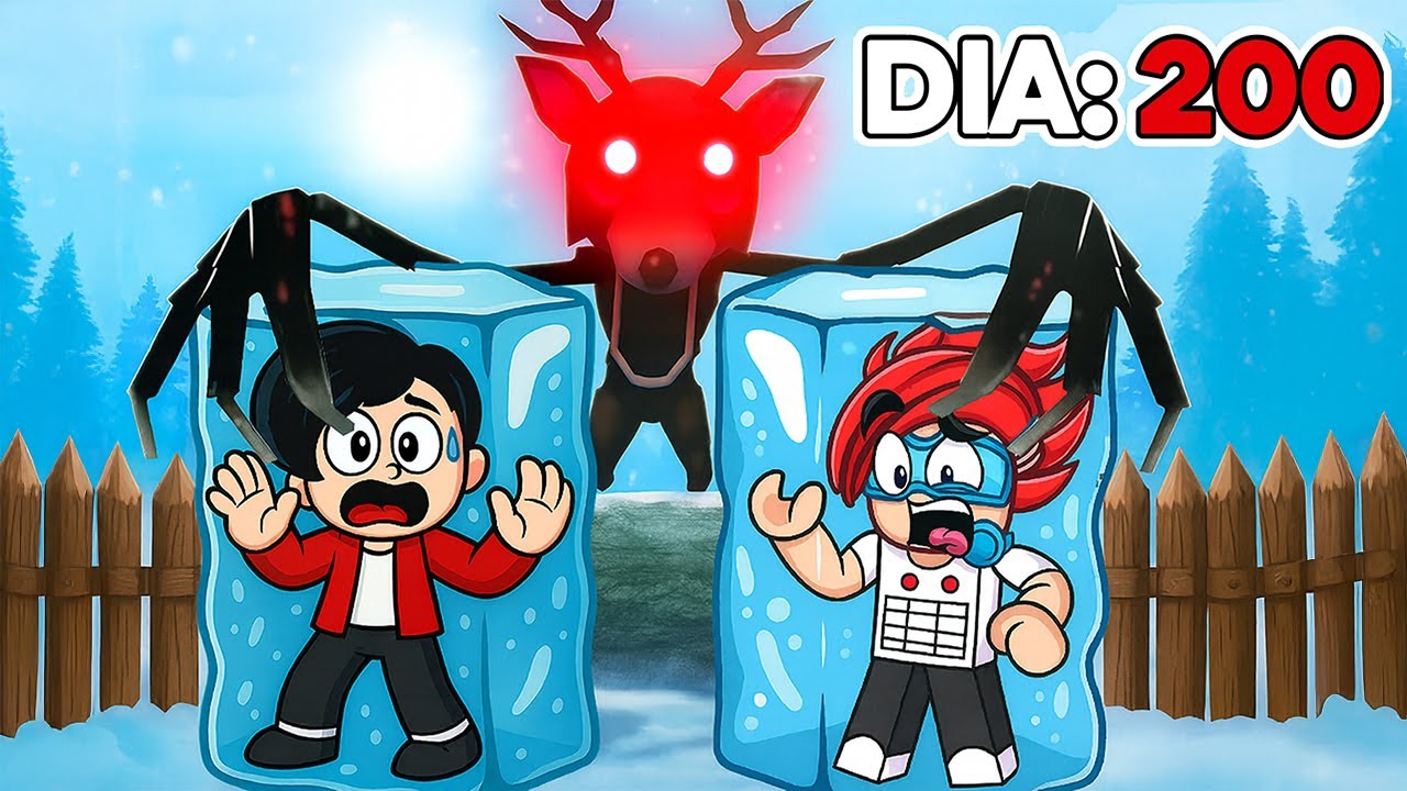 CONSTRUIMOS UNA BASE SEGURA con MI FAMILIA en LA NIEVE en 99 NOCHES EN EL BOSQUE!