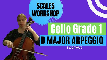 Scales Workshop - Cello Grade 1 - D Major Arpeggio: 1 Octave
