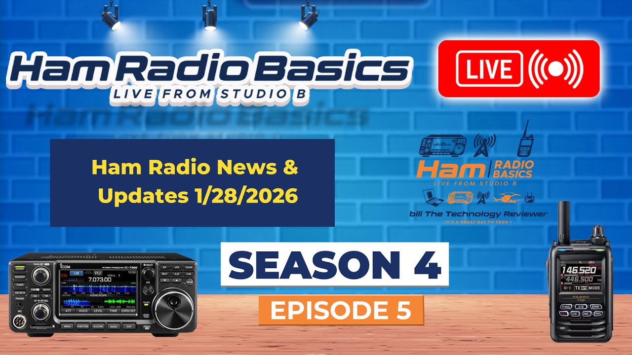 Ham Radio Basics Live Season 4 Episode 5 Ham Radio News & Updates 1/28/2026