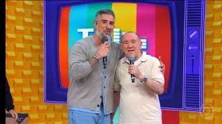 Renato Aragão (Didi) on Caldeirão with Mion, Globo live, April 11, 2026