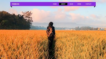 How to Design a Ribbon style Nav | HTML CSS Navigation Bar Tutorial