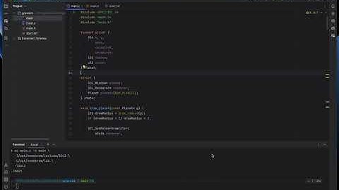 Gravity Simulation with vectors in c using sdl