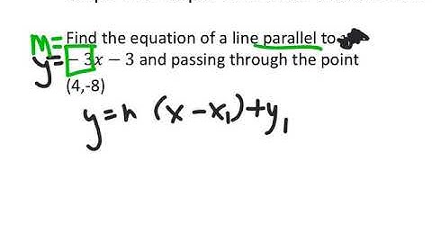 Write the Parallel Equation in Slope Intercept Form