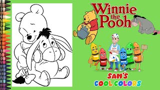 Coloring Winnie the Pooh & Eeyore | Winnie The Pooh Disney Coloring Pages | Crayons