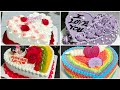 10 Heart Shape Wedding Anniversary Cake Decoration Ideas At Home | Anniversary Fruit Cake Decoration