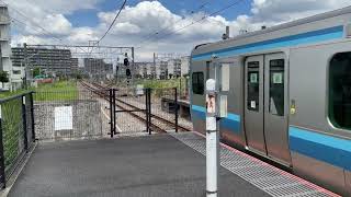 相模線 E131系G-06編成　ワンマン普通　橋本行き発車シーン。【厚木駅にて】