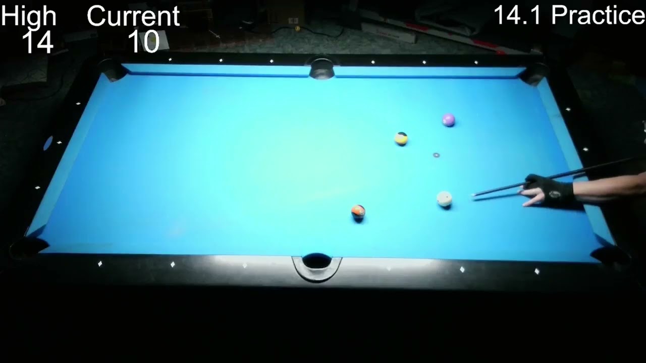 Image of video the 14.1 Straight Pool Practice (High Run of 24) 14