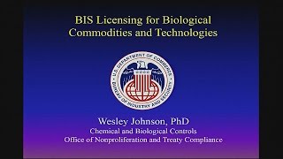 BIS Export Licensing for Biological Commodities and Technology