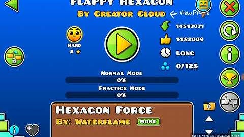 Geometry Dash!!! Flappy hexagon (hard)