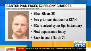 Canton man facing several felony charges for possessing child sex abuse material