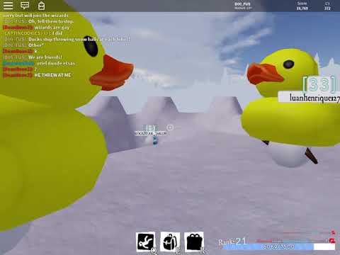Ducks Vs Bad Snowman Sno Day Roblox Youtube - snowflakes vs duck army roblox sno day online matching 2