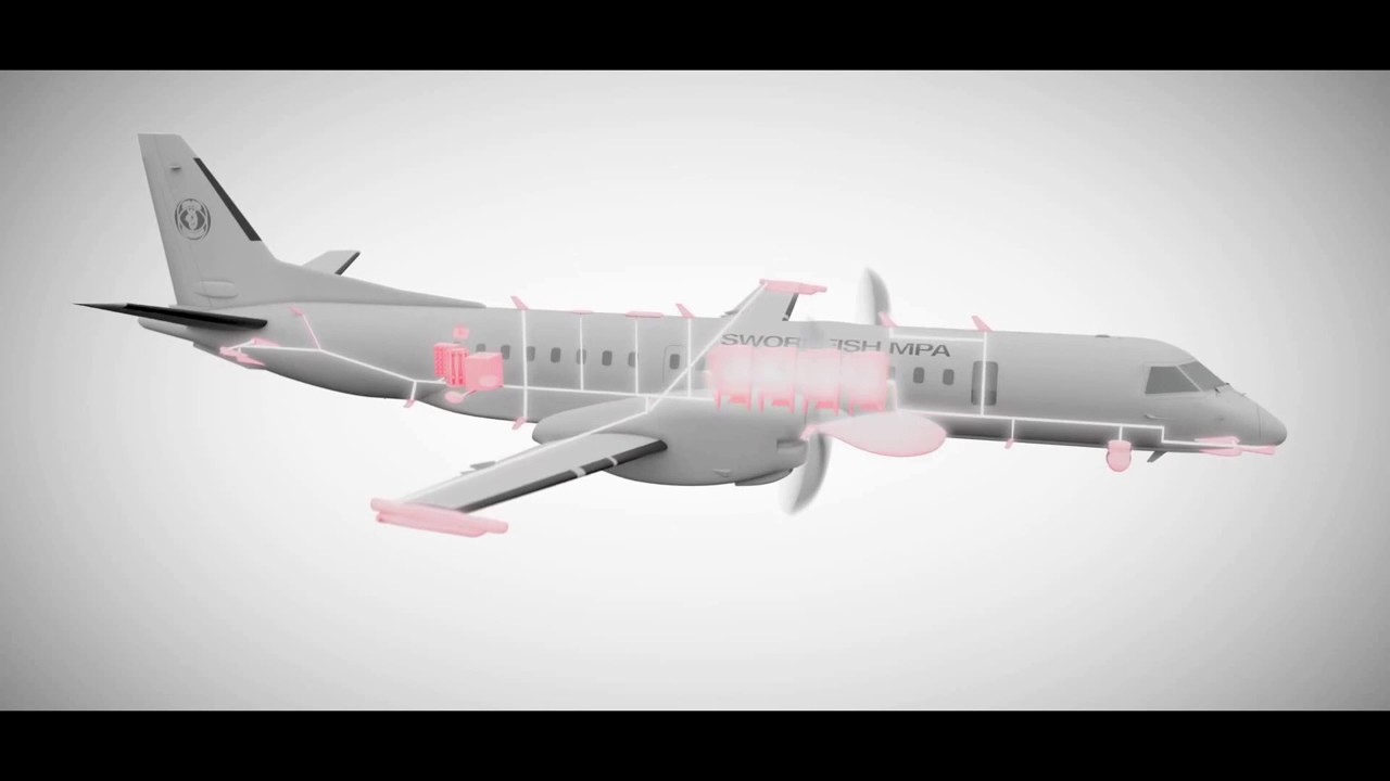 Saab Swordfish Maritime Patrol Aircraft MPA Simulation 1080p YouTube