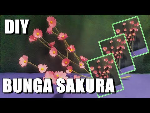 Waoww Sangat sederhanan Cara membuat  Bunga  Sakura  Dari  