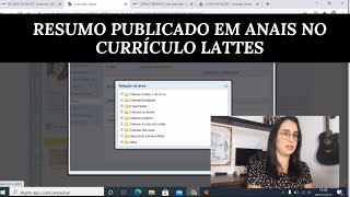 RESUMO PUBLICADO EM ANAIS NO CURRÍCULO LATTES