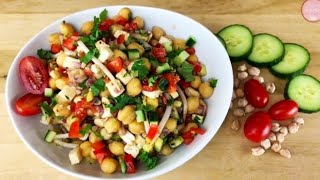 سلطة الحمص الصحية للدايت ، healthy chickpeas salad