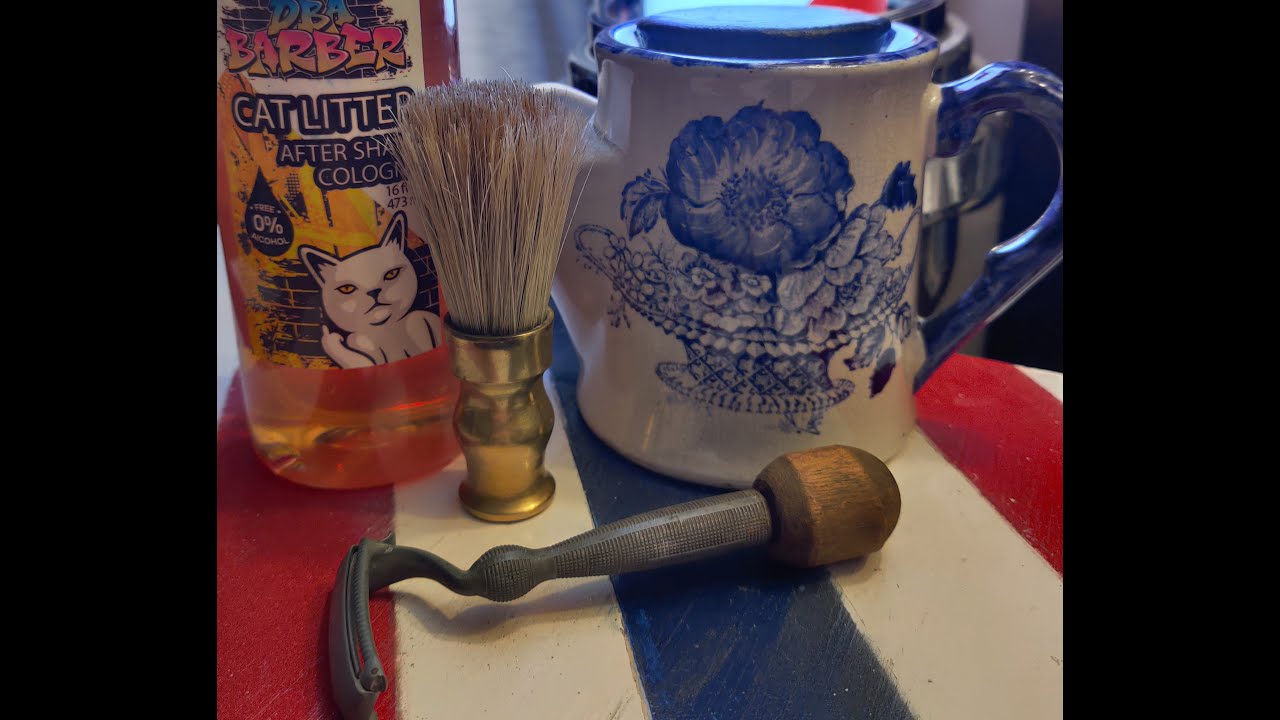 Firm Blade Razor The Firm Blade razor a Shark blade and V&E Leather Jacket soap - YouTube
