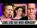 William und König Charles sprachlos nach Annes Enthüllung über Botschaft der Queen zu Kate