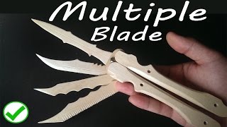 Butterfly Knife with multiple popsicle blades DIY tutorial