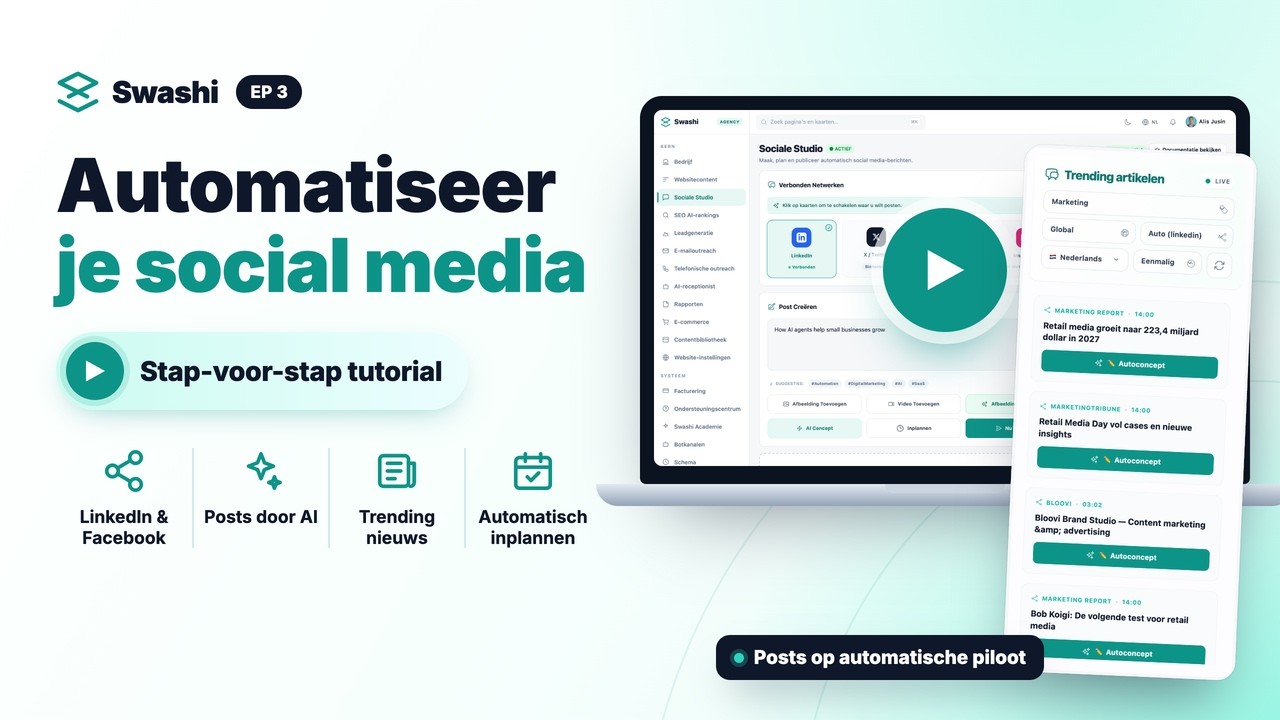 Zo automatiseer je social media met Swashi