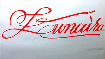 Zunaira Name Signature Calligraphy Status | How to Cursive write with cut Marker #zunaira
