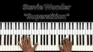 Stevie Wonder "Superstition" Piano Tutorial chords