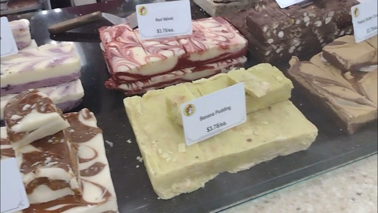 Many Flavors of Bucee's FUDGE Buc ee's candied Pecans Cashews Almonds