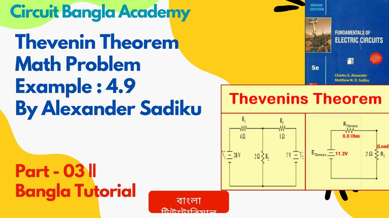 Example 4.9 By Alexander Sadiku || Thevenin Theorem Problem ...