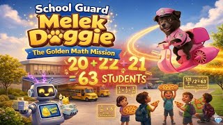 School Guard Melek Doggie: The Golden Math Mission 🔢🛵 #kidsstory, #kidsmath, #storyforkids, #doggie 