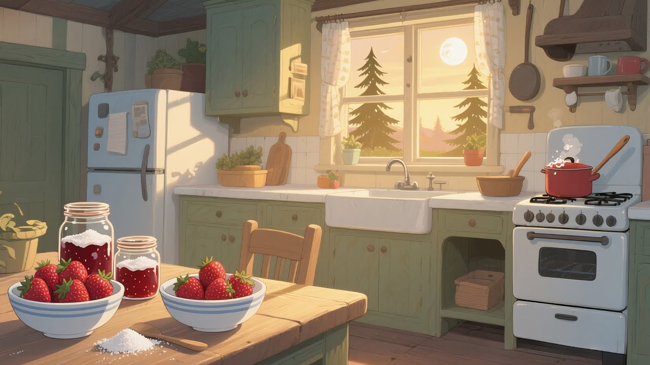 A Cozy 1920s Kitchen at Dawn — Another Room Where Fresh Bread and Soft Light Meet