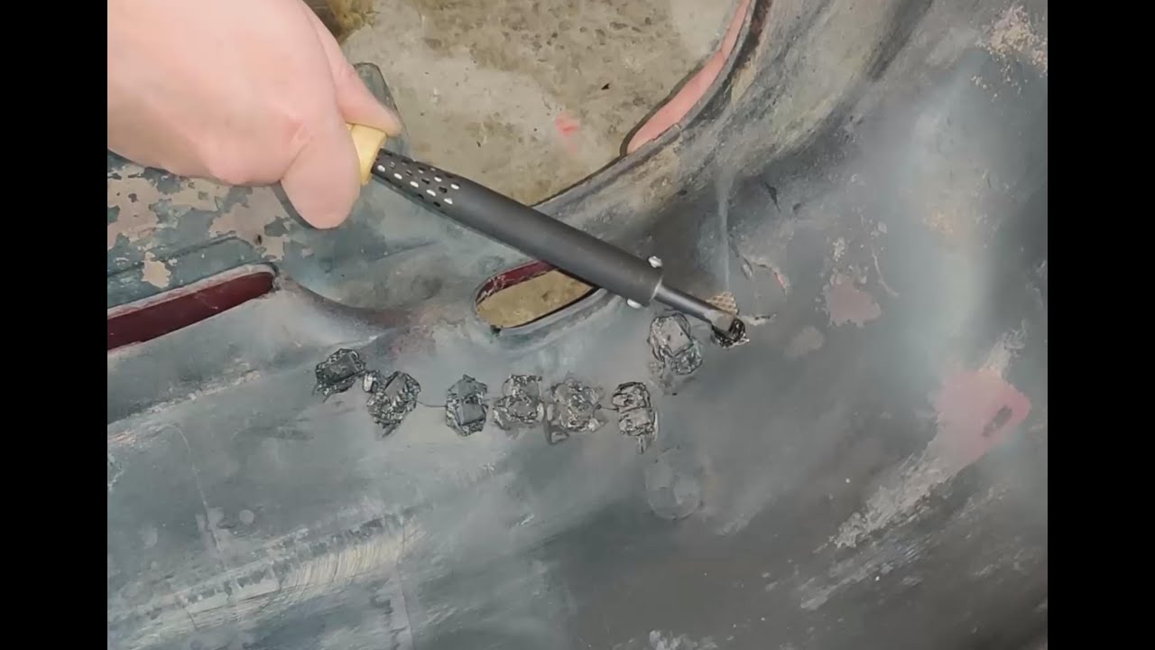 Как запаять бампер сеткой - YouTube