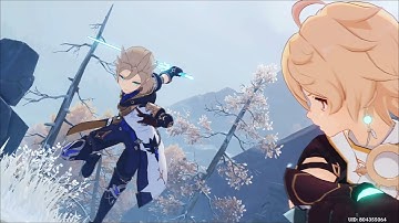 Albedo vs everyone - Cinematic Scene from Genshin Impact 2.3 Shadows Amidst Snowstorms event