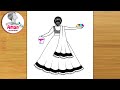 How to draw girl celebrating Holi | Simple and beautiful pencil sketch | Step by step tutorial