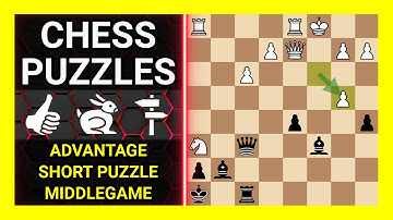 Chess Puzzles to Practice. Themes: Advantage, Short puzzle, Middlegame. Learn Chess
