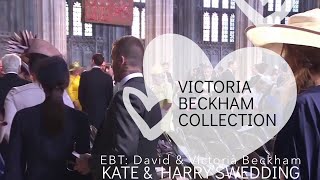 David Beckham and Victoria Beckham at the Royal Wedding Windsor Castle watch to see Victoria’s Face