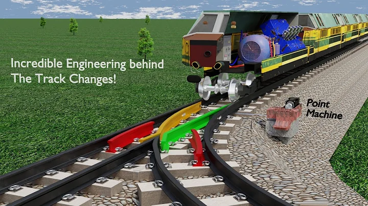 How does the train change track?