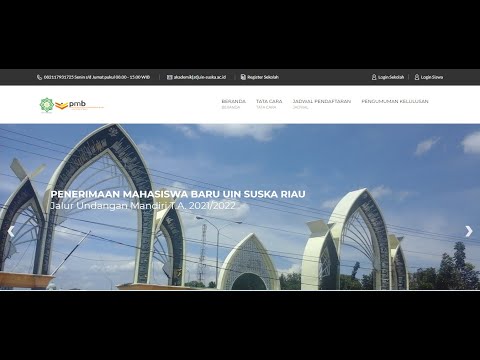 PBUD UIN 2021 SUSKA || Login Siswa dan Pemilihan Jurusan