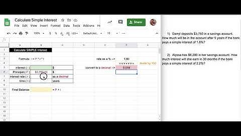 Calculate Simple Interest