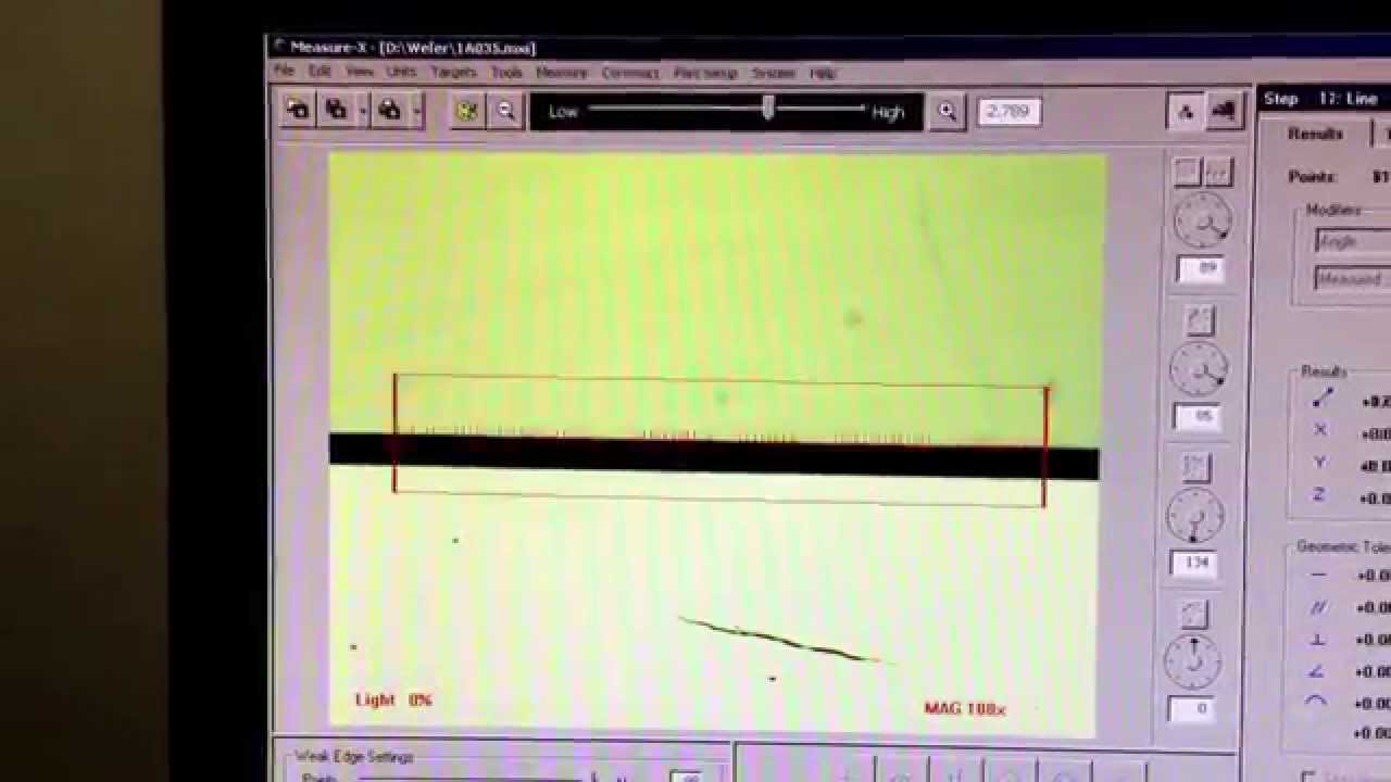 Ram Optical Instrumentation Sprint CNC-250 Measuring part chamfer