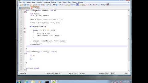 C Programming Tutorial: How to scan an input file with unknown integers into an array