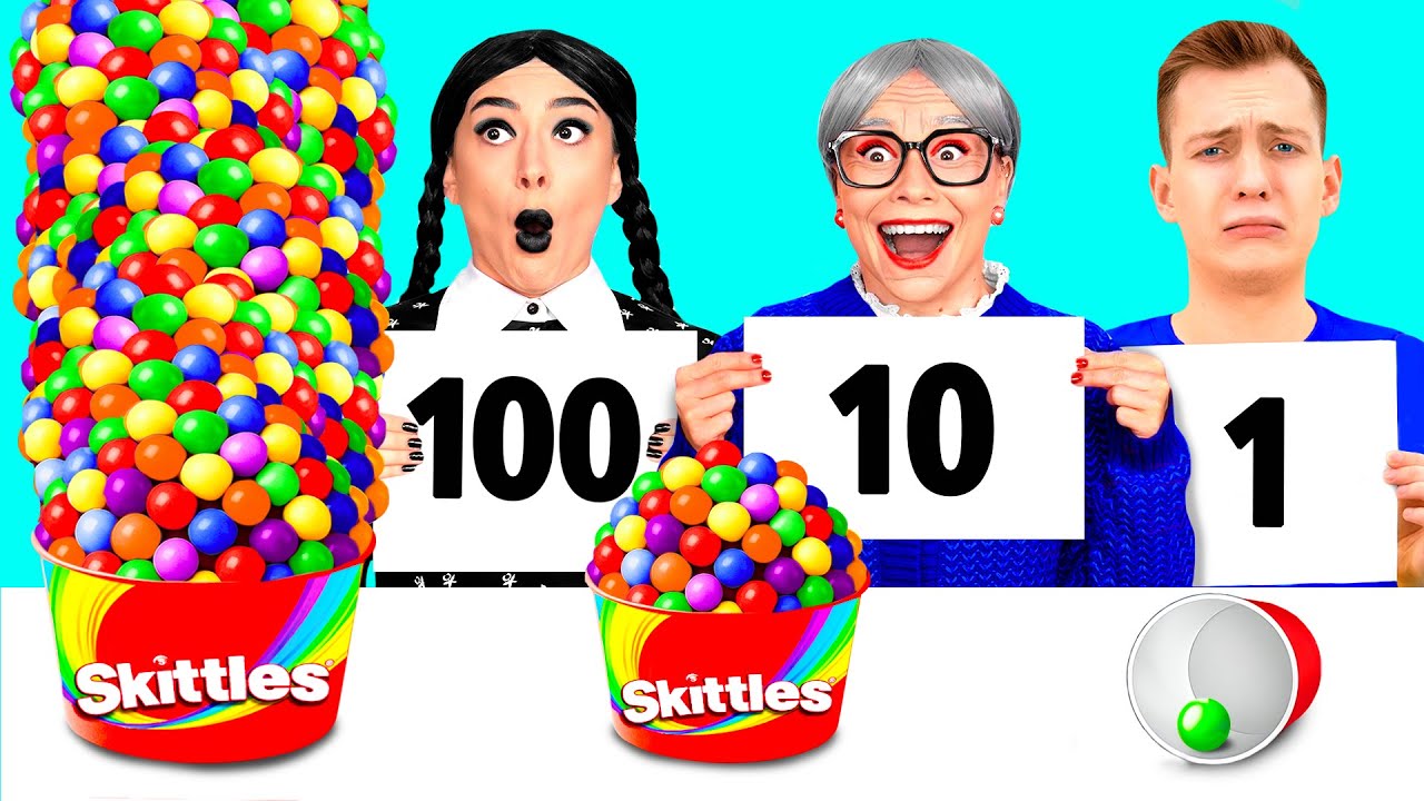 100 Katmanlar Gida Mücadelesi | Mutfakta Komik Durumlar Challenge Fun