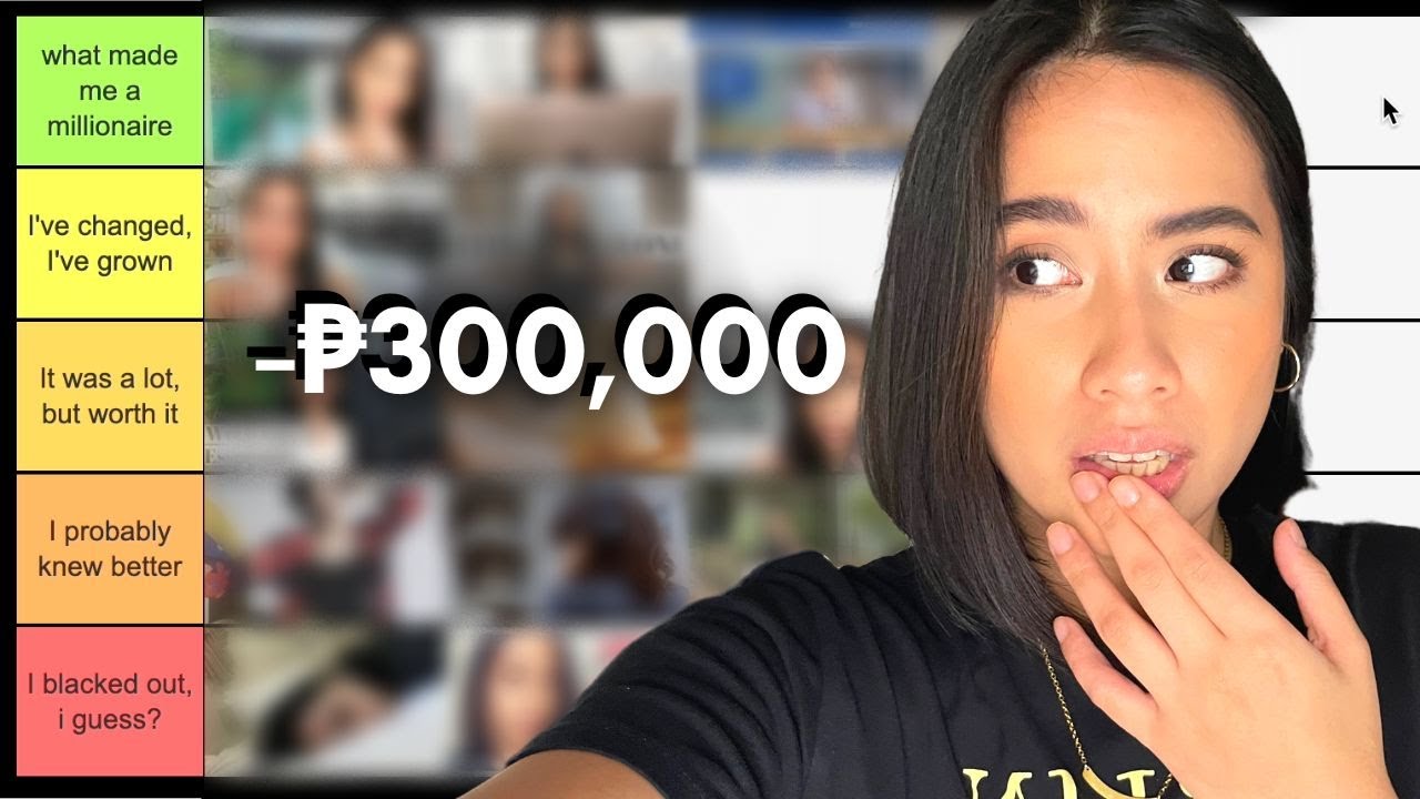 Tier ranking my worst to best money decisions in my 20’s (exposing myself 👀)