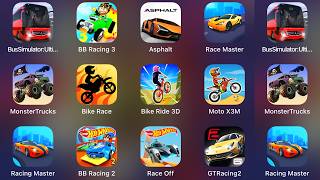 BB Racing 3,Asphalt 9,Bus Simulator,Race Master 3D,Bike Race,Monster Truck,Moto X3M,Bike Ride 3D screenshot 5