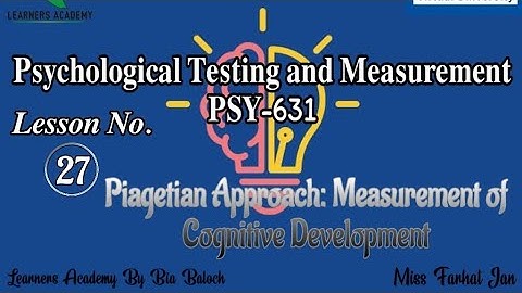 Psychological Testing and Measurement (PSY-631)VU Urdu | Lecture No. 27 | Learners Academy By Bia Ba