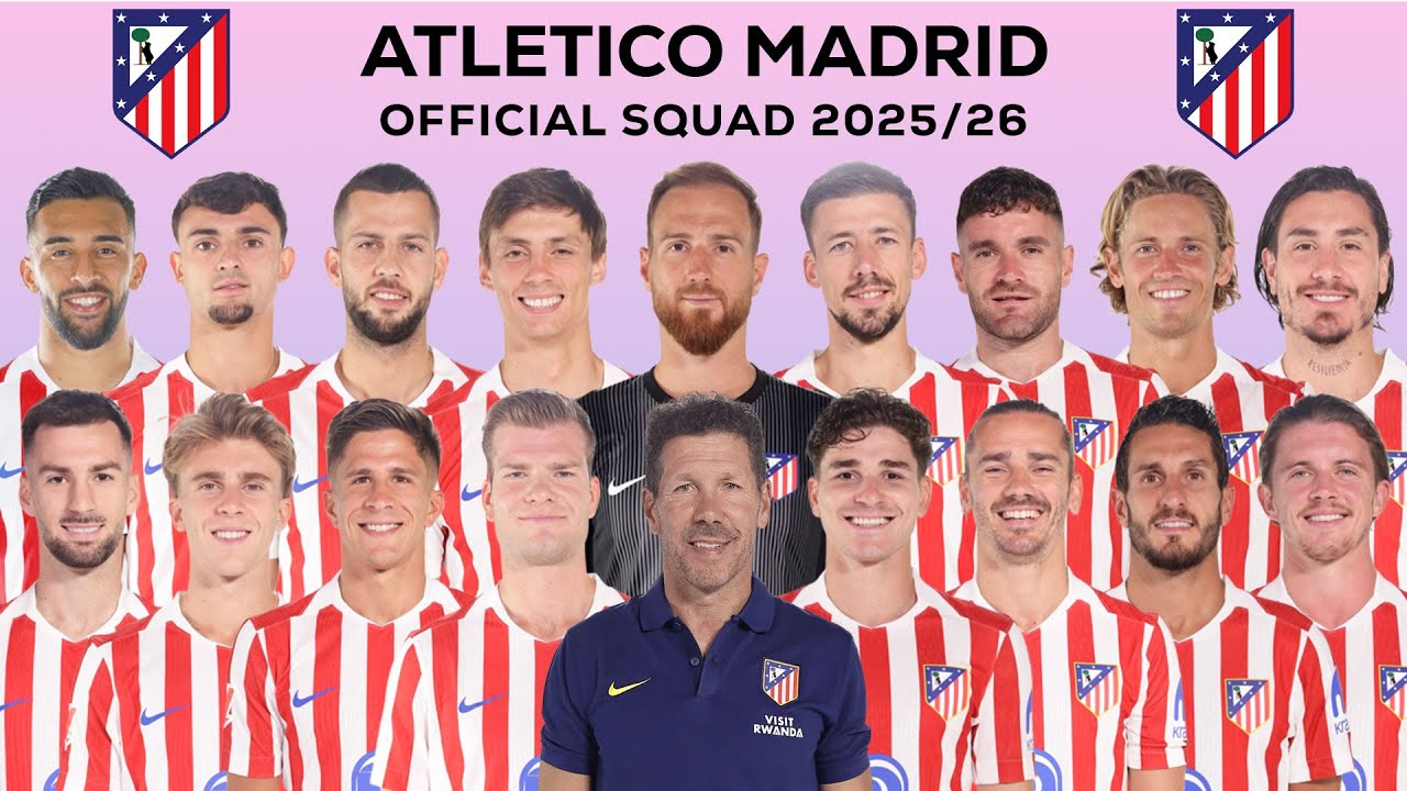 ATLETICO MADRID OFFICIAL SQUAD CLUB 2025/26 | LA LIGA SQUAD 2025/26 ...