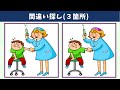 【間違い探し】細かい違いが難しい!3つのまちがいを探して脳の活性化・アハ体験!【脳トレ】