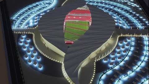 3D Qatar stadium concept animation