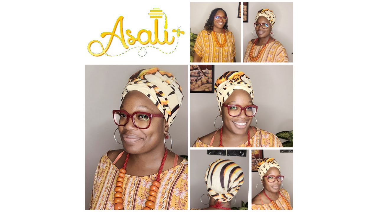 Satin Lined Bonnet Head Wrap - Black Kente – Asali