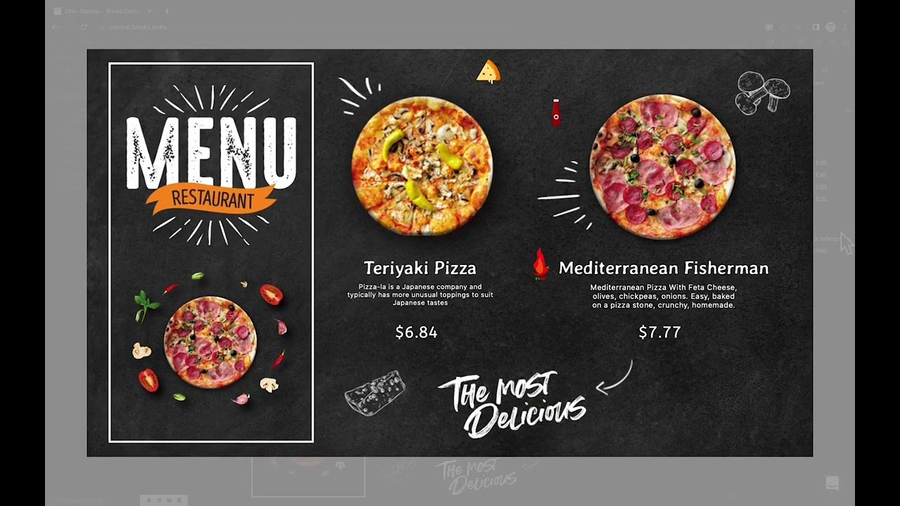 FastFood Burger Menu Board Video 1: Creating a Basic Digital Menu Board